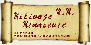 Milivoje Minašević vizit kartica
